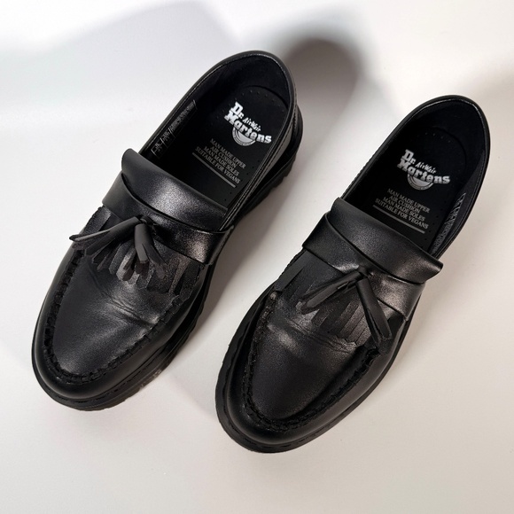 Dr. Martens Vegan Adrian Quad Mono Tassel Loafers – Black Size M10/ W11 - NEW - Picture 2 of 6